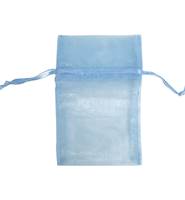 BABY BLUE ORGANZA DRAWSTRING BAGS 27231-BX